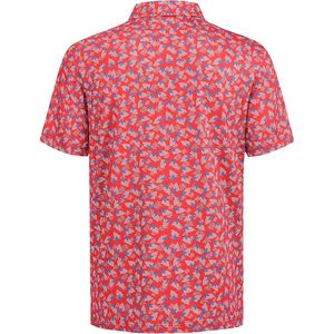 Polo de Golf para Hombre, Manga Corta, Estampado Rojo, Tejido de Poliéster Transpirable, con Cuello - Product Image 4