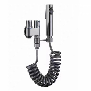 Toilet Flushing <b>Spray</b> Gun Set Copper Wall <b>Mounted</b> Easy Install Adjustable Water Pressure Bidet Accessory - Product Image 5
