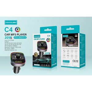เครื่องเล่น MP3 ในรถยนต์ KOUVOLSEN C7 กำลังไฟ 20W รองรับการชาร์จเร็ว PD3.0 และ QC3.0 ผลิตในจีน บรรจุภัณฑ์กล่อง - Product Image 3