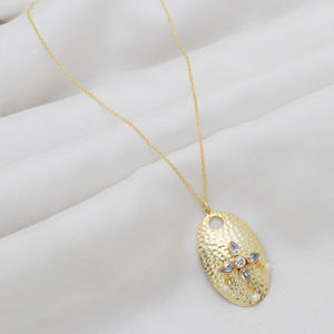 Collier en argent sterling 925 avec zircon cubique plaqué or pour mariage ou cadeau - Product Image 3