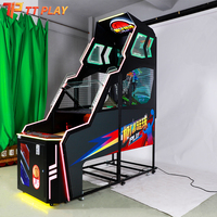 Machine de jeu de tir au basket extrême à monnayeur avec distribution de tickets pour parcs d'attractions et centres commerciaux, en métal et plastique, version anglaise