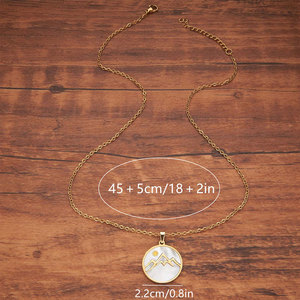 สร้อยคอจี้รูปเมล็ดมัสตาร์ดสำหรับผู้หญิง ดีไซน์สวยงาม ชุบทอง 14k 18k PVD บนสแตนเลสสตีล 316L เครื่องประดับคุณภาพสูง - Product Image 5