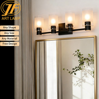 Lampe murale moderne en métal et verre, design épuré, intensité réglable, contrôle par interrupteur, 2700K, pour salon, intérieur