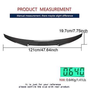 Top vente A4 B9 berline S4 véritable fibre de carbone pare-chocs arrière coffre becquet M4 Style aile lèvre becquet pour <span class=keywords><strong>Audi</strong></span> A4 B9 B9.5 S4 2017-2024 - Product Image 6