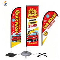 Drapeaux publicitaires en polyester sur mesure pour la promotion sur les chantiers de construction et l'affichage commercial