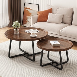 Set di Tavolini <span class=keywords><strong>da</strong></span> Caffè Moderni ed Economici con Struttura in Metallo Rotonda e Funzione Portatile per Soggiorno e Arredamento Casa - Product Image 6