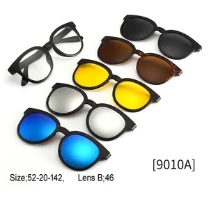 अच्छी गुणवत्ता एक Polarized ऑप्टिकल फ्रेम पर क्लिप फ्रेम रंगीन फैशन चश्मा क्लिप धूप का चश्मा