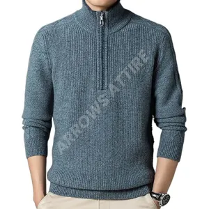 다재다능한 남자의 스웨터 단색 니트웨어 겨울 패션 의류 캐시미어 니트 스웨터 남성용 따뜻한 스웨터 도매