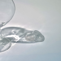 Mini flacon rond en plastique transparent pour blush, flacon pour crème pour le visage, flacon pour produits de soin de la peau, matériau d'emballage cosmétique