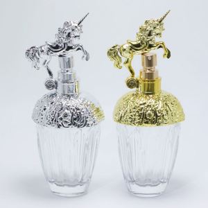 Wholesale Luxury Ladies Perfume Glass Bottles Fragrance Unique Shape 50ml 80ml Hot Stamping Pump Sprayer - Product Image 4