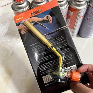 Antorcha de Gas portátil, pistola de llama de soldadura de butano, tubo de latón, soplete para acampar al aire libre, soplete de soldadura de Gas piezoeléctrico para acampar - Product Image 4