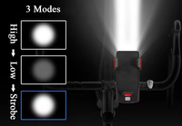 Dernier design 4 en 1 Lumières de vélo Lumières de vélo avec support de téléphone pour klaxon de batterie externe Équitation de nuit