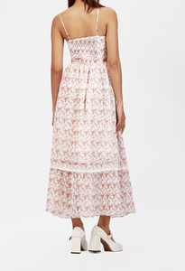 Vestido Midi con Tirantes Finos y Estampado Floral, Estilo Dulce, Corte en A, Chifón, Vestido Casual de Verano, Tejido Transpirable - Product Image 2