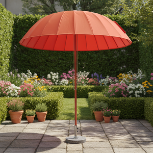 Parasol de terrasse robuste en forme de <span class=keywords><strong>tulipe</strong></span> de 3 m, 24 baleines en fibre de verre, base en marbre de 40 kg, protection UV, imperméable, mobilier d'extérieur pour jardin - Product Image 1