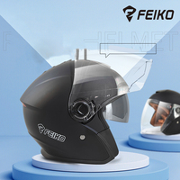 Casque de moto ouvert pour femmes adultes vente chaude léger ABS respirant Double lentille