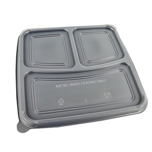 2/3/5 Compartment Plastic Lunch Bento Box Microwave Safe Food Container with Lid