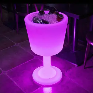 Nampan Anggur Plastik Meja Pub Dekoratif Lampu Malam RBG Bucket Bar Pesta Klub Malam Seni Kecantikan Tampilan Pot Bunga