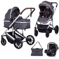 Poussette Bébé Nouveau-né 3 en 1 avec Siège Auto, Landau et Système de Voyage Pliable – Poussette de Luxe pour Bébé – Nouveauté et Vente Flash