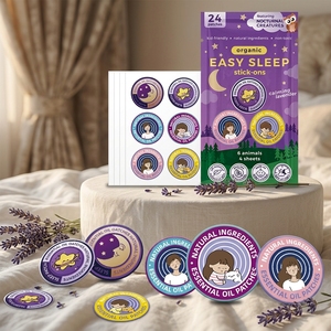 Parches de Sueño Orgánicos con Logotipo Personalizado, Parches Nocturnos con Aceite Esencial de Lavanda para Adultos, Niños y Familias, para un Descanso Profundo - Product Image 1