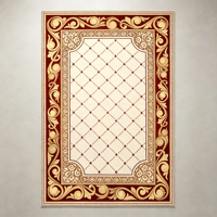 Tapis blanc fait main en jacquard, style pastoral, à poils ras, résistant aux taches, lavable en machine, en polyester, grande surface, pour salon et chambre à coucher