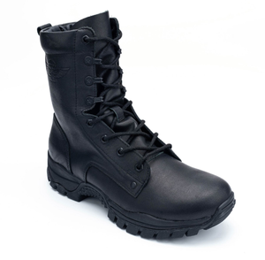 Botas Tácticas de Cuero Genuino Negro para Hombre TSB0822, Botas de Cuero de Corte Alto - Product Image 5