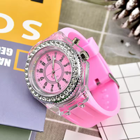 Jam Tangan Olahraga Anak 2025, Jam LED Bercahaya Modis, Jam Pasangan Fluoresen Trendi untuk Anak Laki-laki dan Perempuan, Jam Quartz