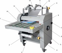 Machine de plastification électrique semi-automatique, 490 A2 A3 A4, appareil de plastification à chaud et froid