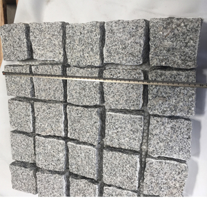 Pierre de pavage naturelle en granit gris <span class=keywords><strong>moins</strong></span> <span class=keywords><strong>cher</strong></span> G603 sur maille - Product Image 1