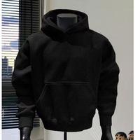 Sweat à capuche d'automne style européen et américain, couleur unie, coupe oversize, article populaire, style course, personnalisable avec mon logo