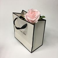 Sac en papier kraft de luxe haut de gamme avec logo personnalisé, vert, bleu, blanc, recyclable, avec ruban de lamination, poignée, emballage cadeau pour bougies