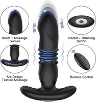 Masseur de prostate en silicone jouets sexuels anaux avec 10 modes de poussée et de vibration application de télécommande pour hommes femmes couples