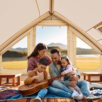 Tente de camping gonflable 420D Oxford quatre saisons, une chambre, luxe, ouverture automatique rapide, portable