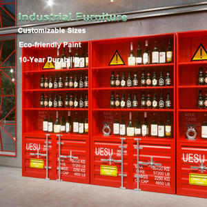 Meuble de rangement commercial de luxe en métal fabriqué à la main présentoir à vin étagère industrielle pour centre commercial salle de sport restaurant et boutique <span class=keywords><strong>Lego</strong></span> - Product Image 1