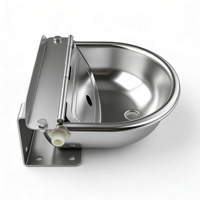 Abreuvoir automatique en acier inoxydable pour chevaux avec valve à flotteur, auto-remplissage, pour bétail, OEM 1,5 L, installation facile, hygiénique, pour écurie/stabilière