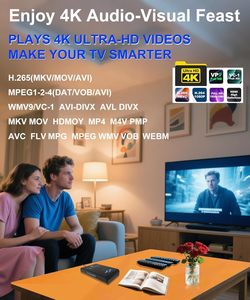 Lecteur multimédia UltraHD Boîtier de disque dur 2 en 1 Prend en charge les SSD/disques durs SATA 2,5 pouces Lit les vidéos H.265/<span class=keywords><strong>HEVC</strong></span>/H.264/AVC MP4/<span class=keywords><strong>MKV</strong></span> Musique MP3 JPG - Product Image 4