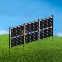 Supports de montage universels pour panneaux solaires bifaciaux revêtus, structures de montage solaires verticales en acier haute résistance