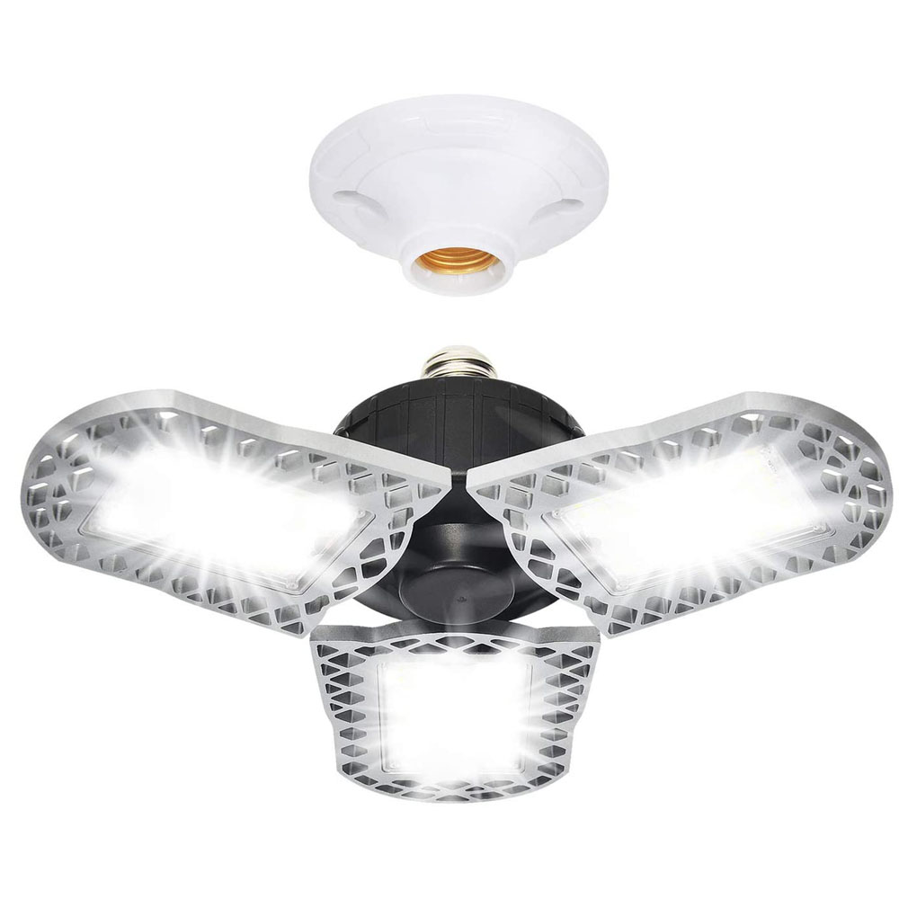 Новинка! 60 Вт алюминиевый цоколь свет с регулируемым многопозиционная панели 6500LM систему гаражного свет для освещения рабочего места