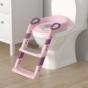 Kids Plastic Opvouwbare Draagbare Wc Krukje Potje Stoel Trainer Baby Zindelijkheidstraining Seat Met Ladder
