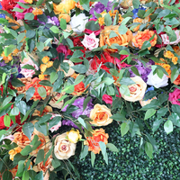 Mur de fleurs artificielles écologique en tissu enroulable avec couleurs personnalisables pour mariages, maisons et événements festifs