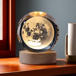 Boule de cristal du système solaire 3D avec base <span class=keywords><strong>en</strong></span> <span class=keywords><strong>bois</strong></span>, sphère de la planète de l'univers gravée - Product Image 3