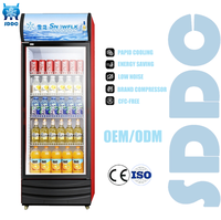Vitrines de réfrigérateur de marque à faible de réfrigérateur transparents spacieux pour le magasin de franchise de boissons