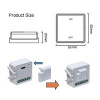 Module de relais intelligent Tuya Zigbee 10A, directement de l'usine, RoHS CE, avec télécommande auto-alimentée