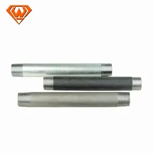 Đen Nam khớp nối thép carbon phụ kiện thủy lực sch40 NPT Ống núm vú hàn sắt núm vú - Product Image 4