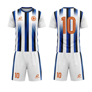 Ensemble de football d'été personnalisé, respirant, à séchage rapide, manches courtes, polyester, pour adulte, avec impression de logo d'équipe, impression par sublimation - Product Image 2