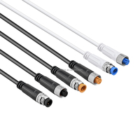 Adaptateur de câble étanche IP64 en PVC/Nylon M8 personnalisé, connecteurs mâles/femelles 3P/6P en cuivre pour alimentation de moteur de vélo électrique