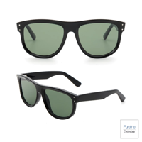 Lunettes de soleil unisexes à monture carrée intégrale en acétate, dégradé bleu – Certifiées CE, lunettes de créateur confortables et ajustables