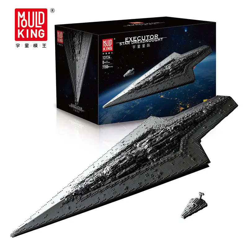 Cetakan King milenium falcon Imperial Star Plan Destroyer Ship 75192 plastik Wars teknik bata bangunan blok mainan