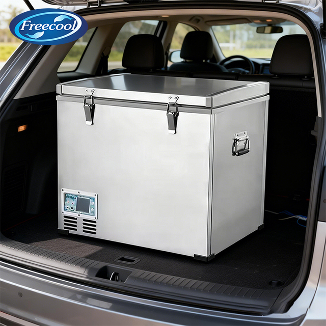 OEM/ODM Factory Electric Car Outdoor Portable Plastic 12V/24V Household 45L Single Cooling Mini Camping Fridge Cooler Box
