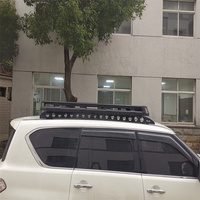 JIZHEN Panier de toit en alliage d'aluminium à double couche Accessoires pour Toyota FJ Cruiser et Land Cruiser Patrol pour barres de toit de voiture