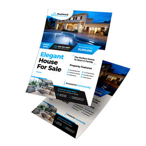 Custom Design Flyers Afdrukken Service Gepersonaliseerde Print Gevouwen Vliegers Opvouwbare Flyers Offsetdruk Dubbelzijdige Flyers - Product Image 5